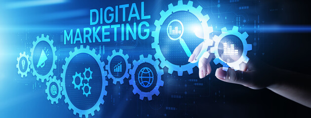 DIgital marketing online internet business technology concept.