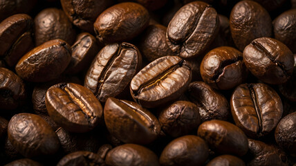 Fototapeta premium coffee beans background, ai generated