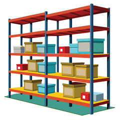 3d render of a bookshelf
