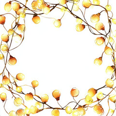 glowing frame of fairy lights creates magical atmosphere, perfect for celebrations