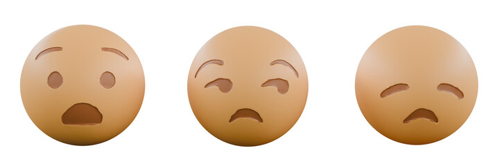 emojis isolated on white