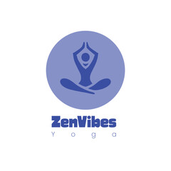 Colorful yoga logo for business 