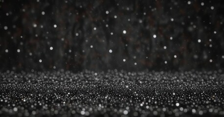 A field of tiny white dots on a dark abstract background , organic, black, white