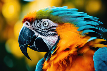 Naklejka premium Majestic Macaw in Tropical Splendor