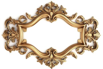 Elegant Golden Vintage Frames: Perfect for Wedding Invitations, Luxury Branding, and Classic Designs. High-Resolution,  