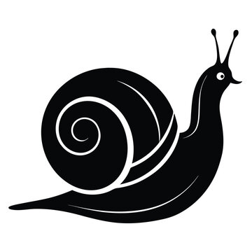 recommend clip art: Snail silhouette vector art illustration, graphic design, isolated icon, snail clipart