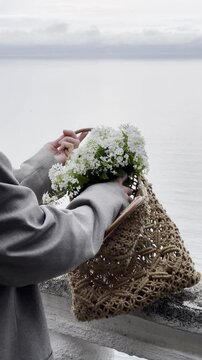 sea and flowers