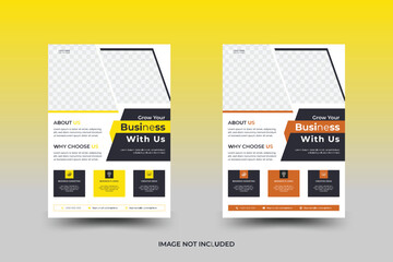 modern corporate flyer design, business lyer design with creative ideas and shape, new flyer design,