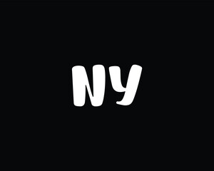 Obraz premium creative letter NY logo design template