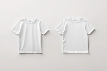 Blank White T-Shirt Mockup: Front & Back Views, Perfect for Design Presentations and Apparel Branding. High-Resolution  