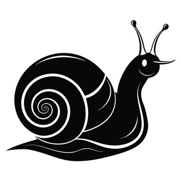 recommend clip art: Snail silhouette vector art illustration, graphic design, isolated icon, snail clipart