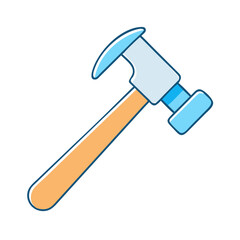 hammer vector icon, hammer vector illustration - simple illustration of hammer, perfect for logos hammer 