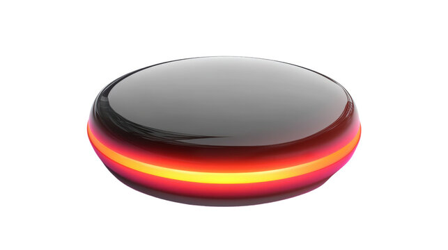 Rounded button with glowing hover effect transparent background