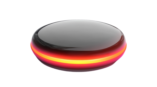 Rounded button with glowing hover effect transparent background