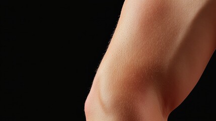 Fototapeta premium Close up of Fair Skin Arm Elbow and Fine Hair Texture Detail