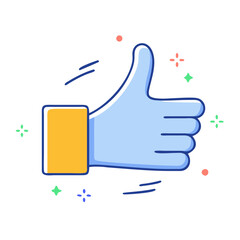 hand with glove giving thumbs up icon