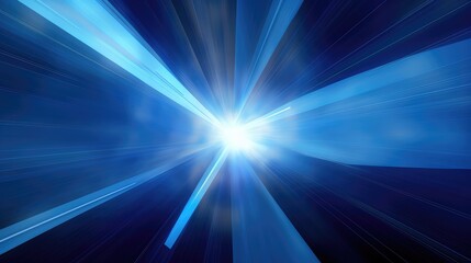 Abstract Blue Light Streaks in Speed Tunnel