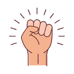 raised fist for solidarity vector icon, raised fist for solidarity vector illustration - simple illustration of raised fist for solidarity, perfect for logos raised fist for solidarity 