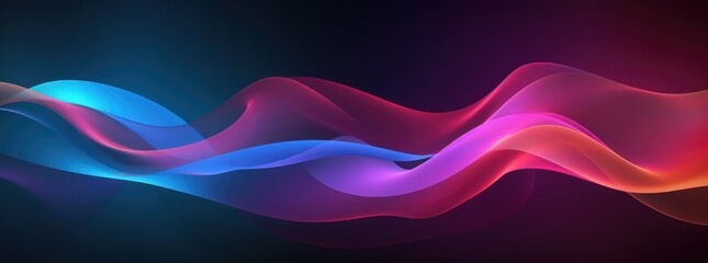 Fototapeta premium Vibrant Abstract Wave on Dark Background
