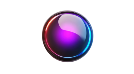 Rounded button with glowing hover effect transparent background