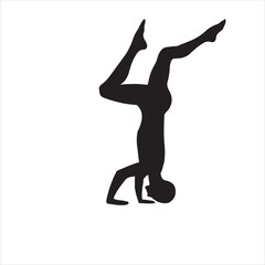 Fototapeta premium Yoga silhouette Design, exercise man illustration, Yoga ClipArt Graphics