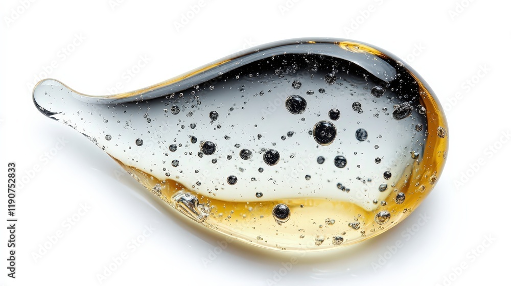 Poster realistic and unique water droplet with bubbles captured in stunning detail and vivid transparency i