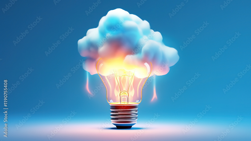 Poster superb light bulb of starting to learn things