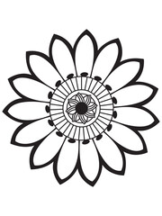 Flower Outline Illustration for Covering Book.