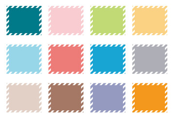 カラフルな斜めストライプ背景　セット　6:5
Colorful diagonal stripe background set 6:5