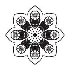 stylish flower mandala design,Mandala pattern colored background. Vector illustration. Meditation element for India yoga. Ornament for decorating a greeting.