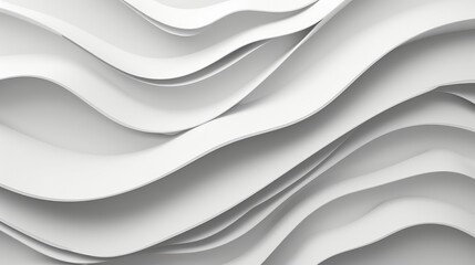 Obraz premium Abstract White Wavy Paper Layers Design