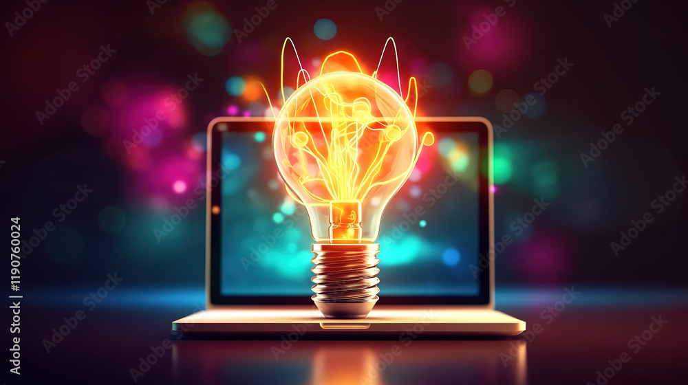 Poster outstanding dynamic start up business scene with brainstorming
