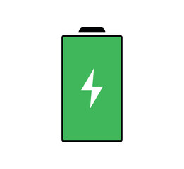 Minimalist Battery Icon Charged & Ready for Energy Design