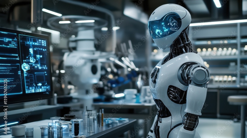 Poster robotics and artificial intelligence in a modern science lab