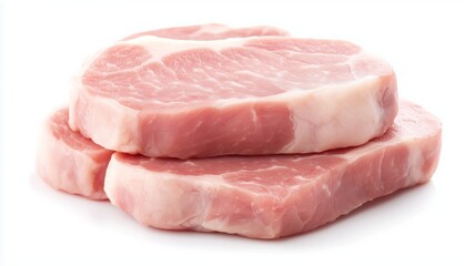 Fresh Raw Pork Chops with Marbling