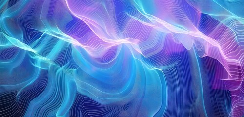 Obraz premium Abstract Energy Flow in Blue and Purple Hues