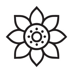 Obraz premium Flower Mandala Vector illustration, Mandala pattern ClipArt Design 