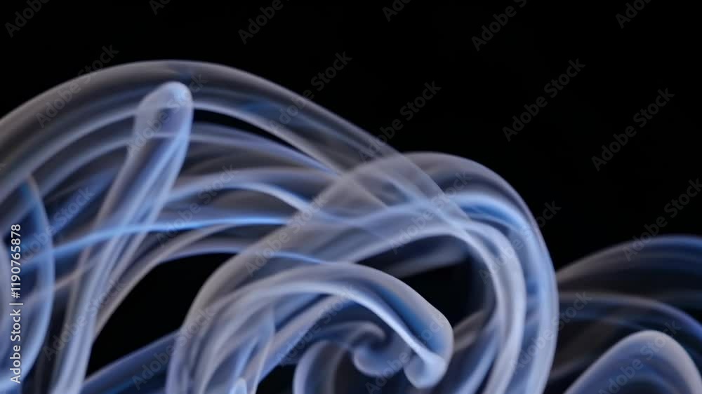 Leinwandbilder captivating swirling smoke patterns creating mesmerizing visuals in a dark background