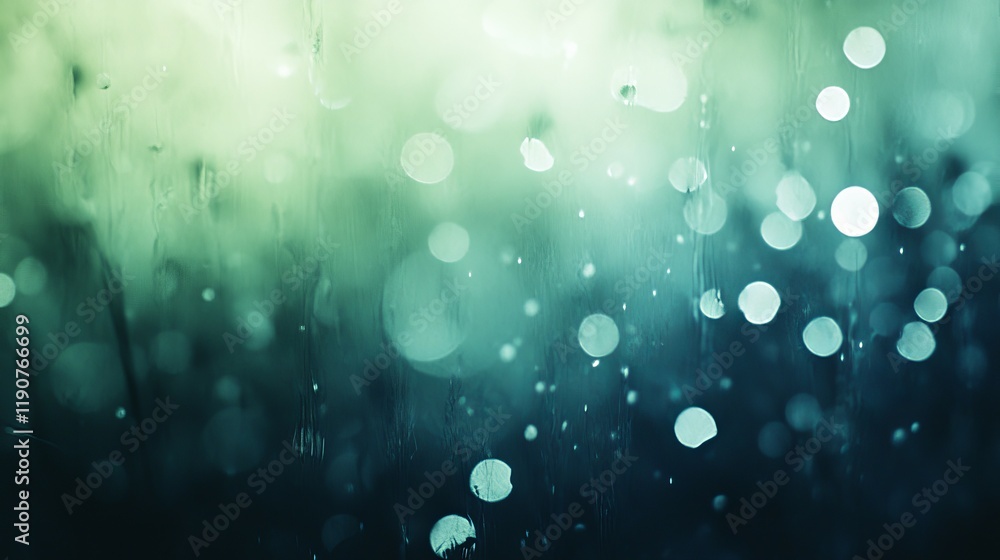 Poster a blurred, atmospheric background with soft bokeh effects and a gradient of cool colors.