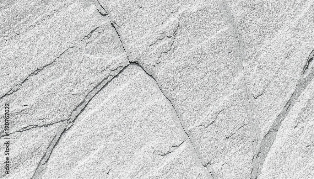 Aufkleber textured white stone surface with diagonal linear cracks and natural rugged patterns, ideal for mini