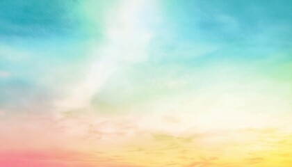 Obraz premium soft pastel gradient sky with blue, pink, and yellow hues ideal for serene backgrounds, graphic design, or calming digital art concepts