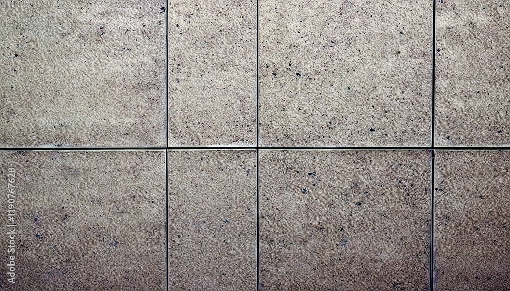 Aufkleber close-up of weathered square tiles in muted beige and gray tones, creating a textured pattern ideal 