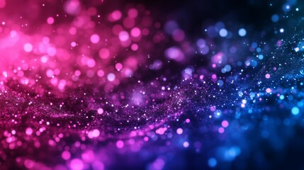 A vibrant abstract background with colorful bokeh effects and swirling patterns.