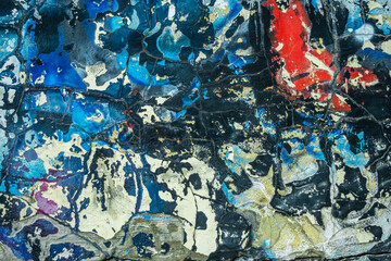 Abstract multicolor grunge background with abstract color texture. Abstraction from collapsing...