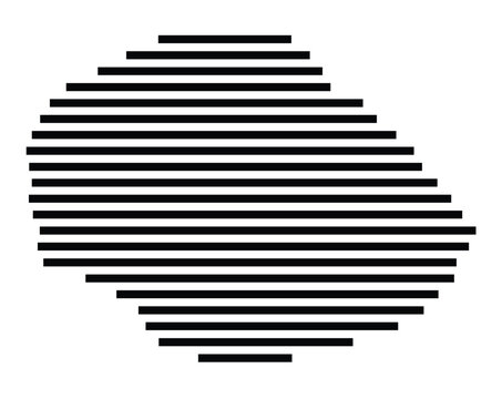 Symbol Map of the Island Isla Marchena (Ecuador) showing the island with horizontal black lines