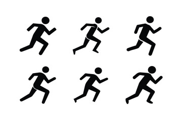 set of silhouettes of people