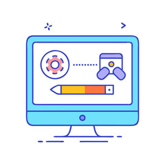 game loading screen vector icon, game loading screen vector illustration - simple illustration of game loading screen, perfect for logos game loading screen 