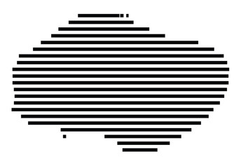Symbol Map of the Island Grande Cayemite (Haiti) showing the island with horizontal black lines