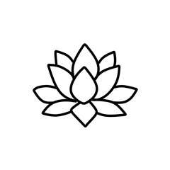 Lotus flower vector icon