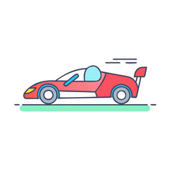 racing car vector icon, racing car vector illustration - simple illustration of racing car, perfect for logos racing car 